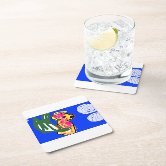 Seepferd Sommer Rechteckiger Pappuntersetzer (Vor Ort)