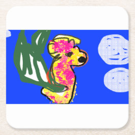 Seepferd Sommer Rechteckiger Pappuntersetzer