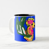 Seepferd Sommer Zweifarbige Tasse (Vorderseite Links)