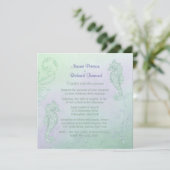 Seepferd Sparkle Wedding Einladung (Stehend Vorderseite)