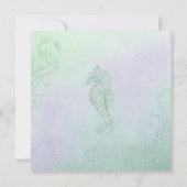 Seepferd Sparkle Wedding Einladung (Rückseite)