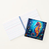 Seepferd-SpiralNotebook aus Hartglas Notizblock (Innenseite)