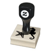 Seepferd & Star Fish Silhouette Gummistempel (Stempel)