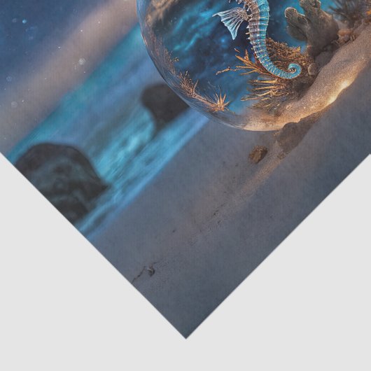 Seepferd Starfish Nautic Seidenpapier (Ausschnitt)