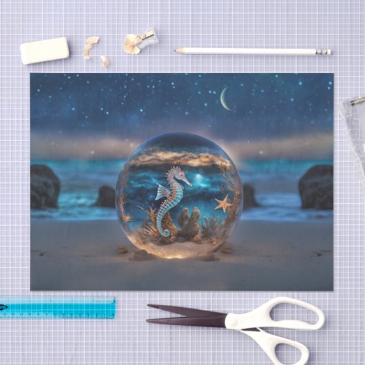 Seepferd Starfish Nautic Seidenpapier (Handwerk)