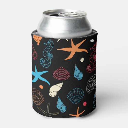 Seepferd Starfish Seashells Ocean Life Dosenkühler (Kanne Vorderseite)
