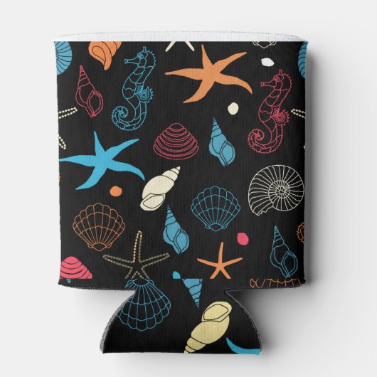 Seepferd Starfish Seashells Ocean Life Dosenkühler (Rückseite)