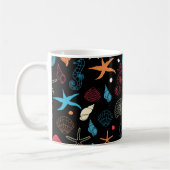 Seepferd Starfish Seashells Ocean Life Kaffeetasse (Links)
