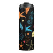 Seepferd Starfish Seashells Ocean Life Thermosbecher (Vorderseite)
