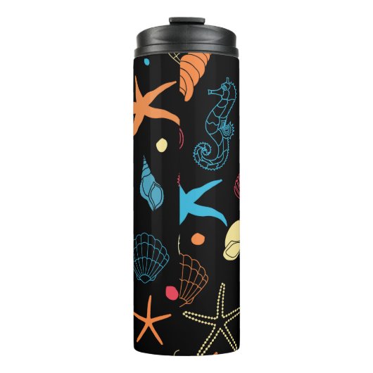 Seepferd Starfish Seashells Ocean Life Thermosbecher (Vorderseite)