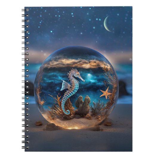 Seepferd Starfish Surreal Ocean Beach Notizblock (Vorderseite)