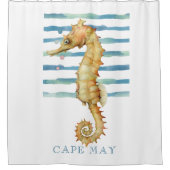 Seepferd, STRAND, KAP Duschvorhang (Vorderseite)