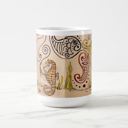 Seepferd Swirl Tasse (Mittel)
