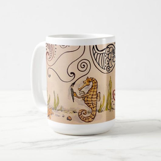 Seepferd Swirl Tasse (Vorderseite Links)