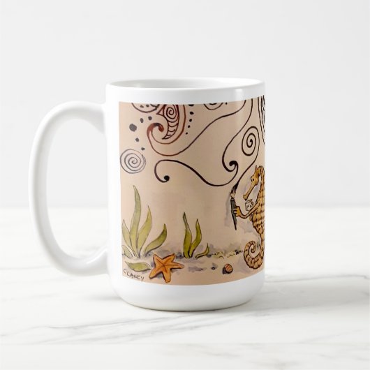Seepferd Swirl Tasse (Links)