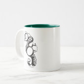 Seepferd-Tasse Zweifarbige Tasse (Vorderseite Links)