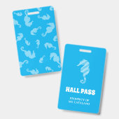 Seepferd Teacher Hall Pass Ausweis (Vorder- & Rückseite)