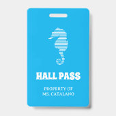 Seepferd Teacher Hall Pass Ausweis (Rückseite)