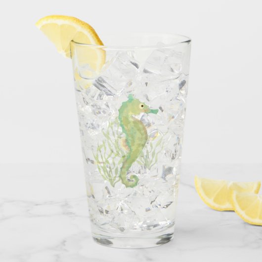 Seepferd Trinkglas Glas (Vorderseite Ice)