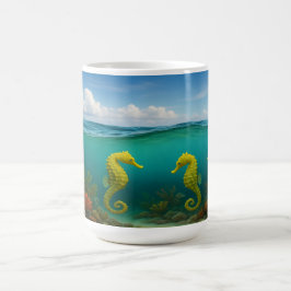 Seepferd Trio am Korallenriff Kaffeetasse