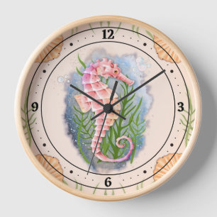 Seepferd-Uhr für Küstenkorallen Uhr