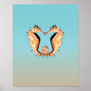 Seepferd-Umwerben Poster