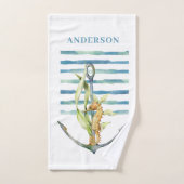 SEEPFERD- und Ankerdesign für KÜSTENWASSER Handtuch (Handtuch)