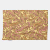 Seepferd und Ankermuster Geschirrtuch (Horizontal)