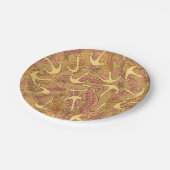 Seepferd- und Ankermuster Pappteller (Schrägansicht)