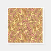 Seepferd- und Ankermuster Serviette (Vorderseite)