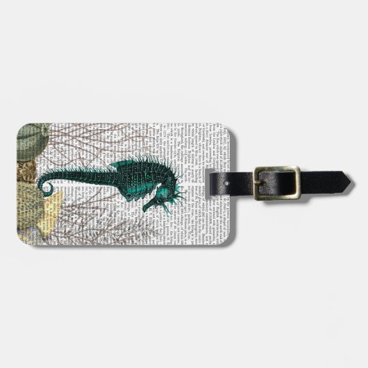 Seepferd und Meer Urchins 2 Gepäckanhänger (Vorderseite horizontal)