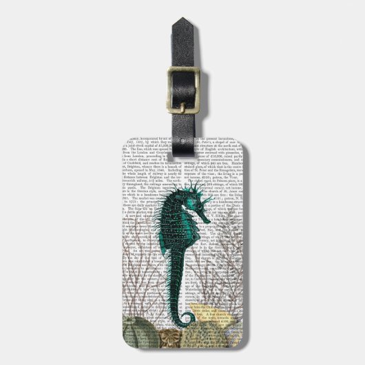 Seepferd und Meer Urchins 2 Gepäckanhänger (Vorderseite vertikal)