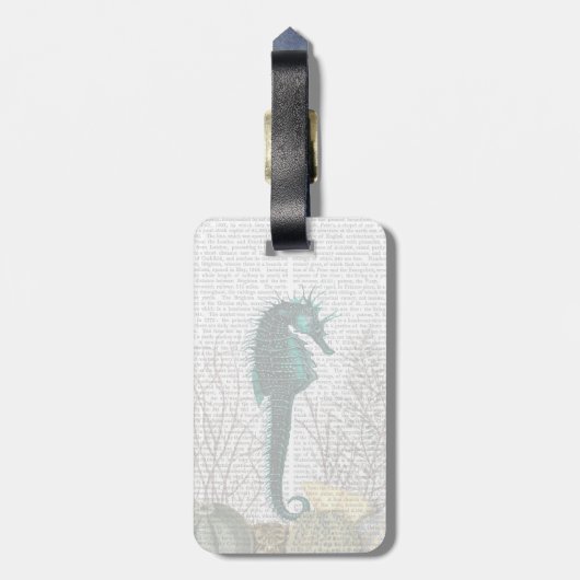 Seepferd und Meer Urchins 2 Gepäckanhänger (Rückseite vertikal)