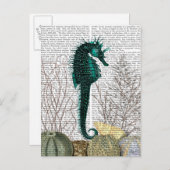 Seepferd und Meer Urchins 2 Postkarte (Vorne/Hinten)