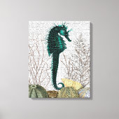 Seepferd und Sea Urchins Leinwanddruck (Vorderseite)