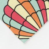 Seepferd und Seashell Muster Aquamarin Fleecedecke (Ecke)