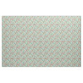 Seepferd und Seashell Muster Aquamarin Stoff (Yard (91,4 cm))