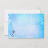 Seepferd und Seashell Nautical Wedding RSVP (Rückseite)