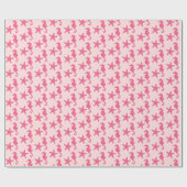 Seepferd und Seestern - Korallenrosa Geschenkpapier (Flach)