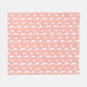 Seepferd und Seestern - Light Coral Pink Fleecedecke (Vorderseite (Horizontal))