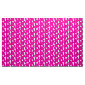 Seepferd und Seestern, weiß auf Fuchsienrosa Stoff (Yard (91,4 cm))