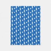 Seepferd und Seestern, weiß auf Kobaltblau Fleecedecke (Vorderseite)