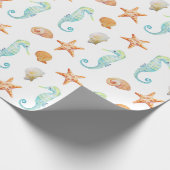 Seepferd und Starfish Geschenkpapier (Ecke)