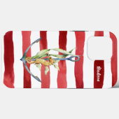 Seepferd und Streifen mit Name Case-Mate iPhone Hülle (Rückseite (Horizontal))