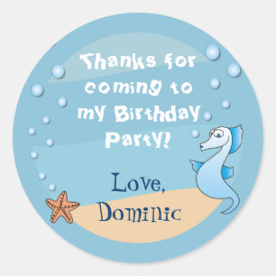 Seepferd unter dem Meer danken Ihnen Aufkleber