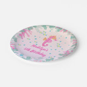 Seepferd unter dem Meer Geburtstag Pappteller (Schrägansicht)