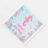 Seepferd unter der Blue-Baby-Dusche Serviette (Ecke)