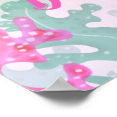 Seepferd unter der Meerwasserdusche Poster (Ecke)