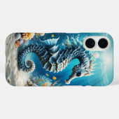 Seepferd unter Wasser Case-Mate iPhone Hülle (Rückseite (Horizontal))