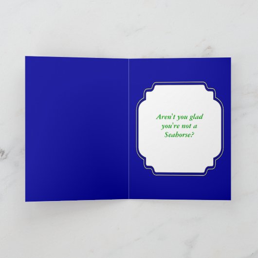 Seepferd Vatertag Karte (Innenseite)